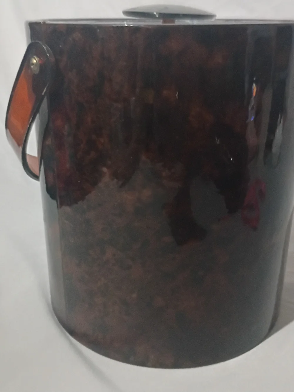 Ice Bucket with Tortoiseshell Finish - Brown MCM